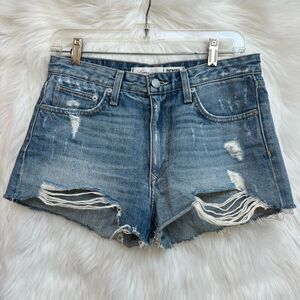 Lovers + Friends distressed denim shorts